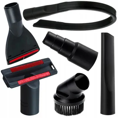 Produktbild von Staubsauger Düse Set 6-tlg Universal Ø35mm Fugendüse Polsterdüse Rundbürste Bürstenset Adapter Staubsaugerzubehör