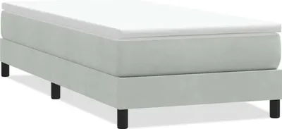 Immagine prodotto di vidaXL Letto a molle senza materasso grigio chiaro 90x220 cm in velluto