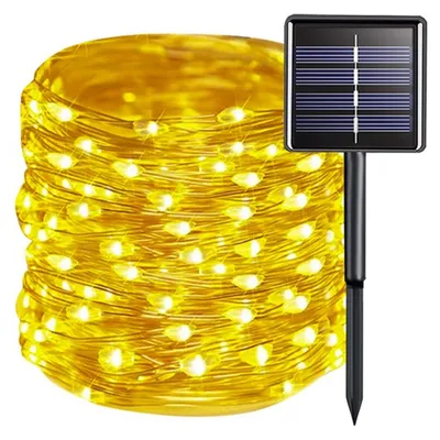 Productafbeelding van Gardlov 24007 Zonne-lichtslinger, 150 LED’s, IP44, 15 m, warm wit