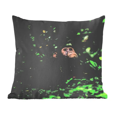 Produktbild von MuchoWow® Zierkissen Sofakissen Wohnzimmer Dekokissen 45x45 cm App zwischen Grünpflanzen im Dschungel - Schlafpolster - Polster für das Sofa
