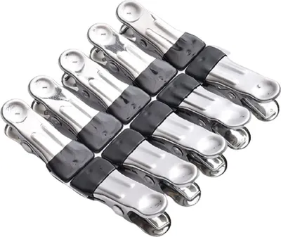 Produktbild von 10 Wäscheklammern, rutschfeste Metallklammern für Garten, Balkon, Socken, Schuhe und Handtücher