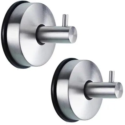 Immagine prodotto di Due ganci in acciaio 304, estremamente resistenti, per bagno e cucina, senza forature, ganci per asciugamani e accessori