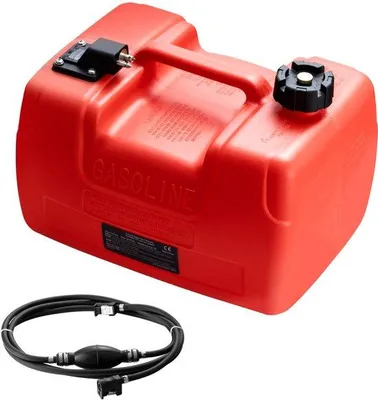 Obrázok produktu pre 12V, 3,17 galónový prenosný palivový tank pre námorné motory s hadicou, palivová nádrž pre loď, 12V, 3,17 galónov