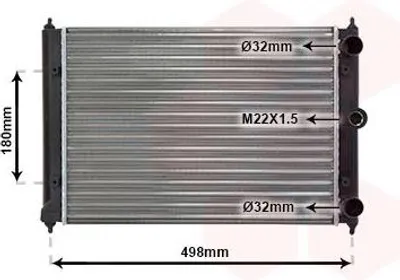 Immagine prodotto di Radiatore acqua Van Wezel per VW Polo + Coupé 1.0 - 1.3 + G40