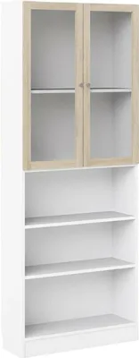Produktbild von Dmora Regal Alixane 79x28,3x203,2h cm Weiß 3 Böden 2 Türen