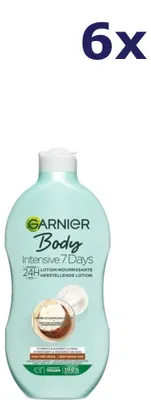 Image de 6 x Lotion pour le corps Garnier 400 ml Intense 7 Days au beurre de karité pour peaux très sèches