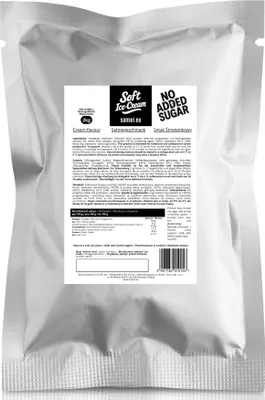 Produktbild von Sansei Soft-Eis Pulver für Eismaschine Softeispulver Speiseeispulver Ohne Zuckerzusatz Sahnegeschmack 2 kg 2:5 für 7 Kg