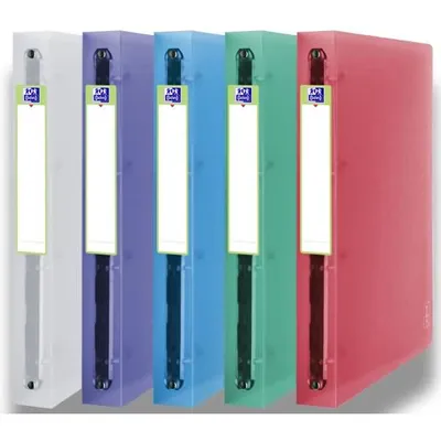 Produktbild von Oxford 400059564, A4+, Rundring, Lagerung, Polypropylen (PP), Gemischte Farben, Durchscheinend, 250 Blätter