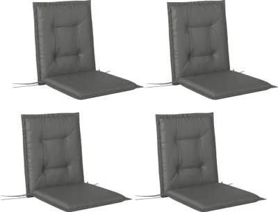 Zdjęcie produktu dla Zestaw 4 poduszek na siedzisko Outsunny 108 x 50 x 5 cm, poduszki na krzesło z wiązaniami, poduszka na siedzisko do użytku na zewnątrz i wewnątrz, poduszka na siedzisko, poduszka na ławkę ogrodową, krzesło, krzesło do jadalni, jasnoszary