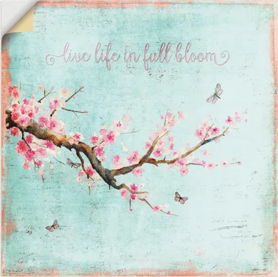 Produktbild von ARTland Wandbild, selbstklebend Kirschblüte Größe: 30x30 cm