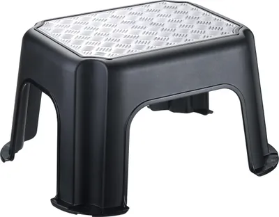 Image de Tabouret PASO, couleur:noir avec aspect métallique