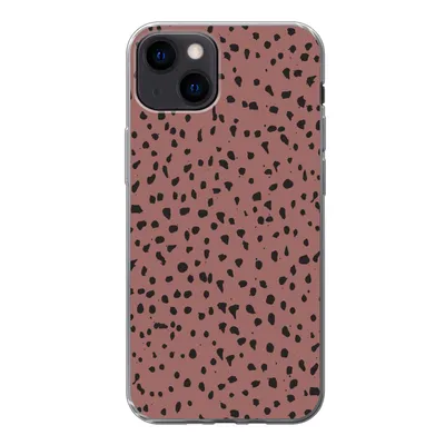 Produktbild von MuchoWow® Handyhülle Schutzhülle Hülle für iPhone 13 Polka dots - Muster - Schwarz Silikon Softcase Handy Hülle - Karteninhaber