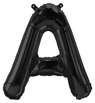 Produktbild von Folienballon Buchstabe A, schwarz, ca. 40 cm, für Luftbefüllung