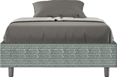 Produktbild von ITYHOME - Gepolstertes Bett mit Lattenrost 120x190 mit Stoffbezug Aragona 7 Himmelblau Azelia