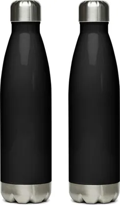 Produktbild von 2er-Pack – Edelstahl-Vakuum-Trinkflasche – Thermosflasche – 510 ml – doppelwandig – heiß & kalt – auslaufsicher – Schwarz