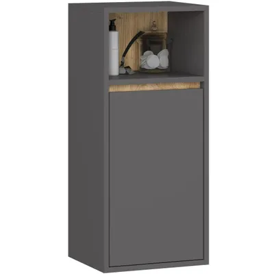 Produktbild von Badezimmer-Hängeschrank VAMI Graphitgrau, Artisan Eiche B35xH80xT30 cm