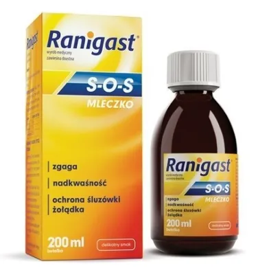 Immagine prodotto di Frullato Ranigast S-O-S per il supporto digestivo, 200 ml.