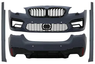 Obrázok produktu pre Súprava karosérie pre BMW radu 5 F10 (2011–2017): mriežka nárazníka a bočné prahy v štýle M5.