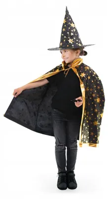 Obrázek produktu pro PartyPal Kostým čarodějky černo-zlatý Halloween