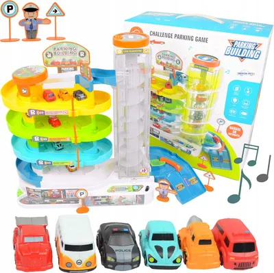 Image de Garage À Jouets Avec Ascenseur Pour 6 Voitures Sur 5 Niveaux