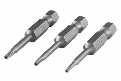 Immagine prodotto di Set di punte a stella TORX con foro di sicurezza TX7 TX8 TX9 Wolfcraft 3 pz. 50 mm