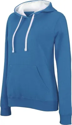 Produktbild von Kariban UNI Hoodie Kapuzenpullover Pullover Sweatshirt Sweatjacke, Größe:S, Farbe:Tropical Blue/White