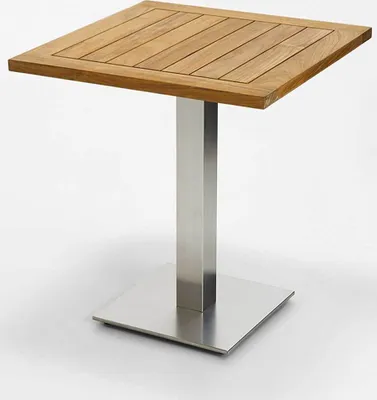Produktbild von Niehoff - Quadratischer Bistrotisch - Teak Teak recycelt Stahl Anthrazit 68 x 68 cm