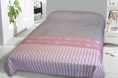 Obrázek produktu pro heimtexland ® postel přehoz přikrývka 220x240 venkovský dům dekorativní přehoz ložnice kostkovaný prošívaný typ456 Dream - růžový