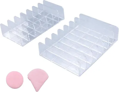 Productafbeelding van Acrylschaduw-organizer, 2 stuks, met 7 vakken, transparant, voor in laden