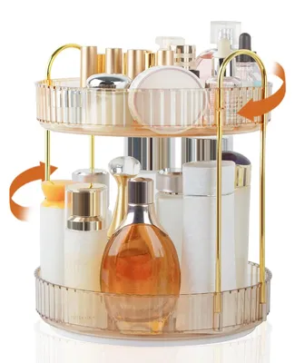 Immagine prodotto di Organizzatore per trucchi rotante a 360° - Contenitore cosmetico a 2 livelli