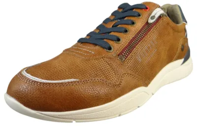 Produktbild von Mustang Herren Sneaker Schnürschuh elegant mit Reißverschluss zeitlos 4138-309, Größe:42 EU, Farbe:Braun