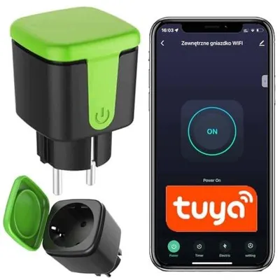 Zdjęcie produktu dla Gniazdko inteligentne zewnętrzne WIFI 16A pomiar energii IP44