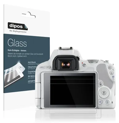 Obrázek produktu pro 2x ochranná fólie pro Canon 200D - Anti-Shock 9H film dipos Glass plastové sklo