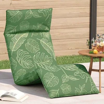 Produktbild von Möbel Sonnenliege Klappbar Blattmuster 175x54x8,5 cm Oxford-Gewebe - Gartenliegen CC3826