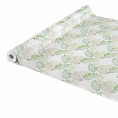 Produktbild von Tischdecke Wachstuch Blumen Grau Robust Wasserabweisend Breite 140 cm Länge 400 cm