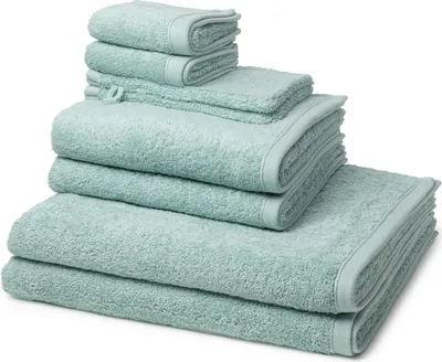 Produktbild von Ross Vita 2 X Wasch- 2 X Gäste- 2 X Dusch- 2 X Handtuch im Set Walkfrottee aus Baumwolle 520 g/m², Flauschig weich saugstark und pflegeleicht, Gewebte Bordüre mit Logo Stickerei