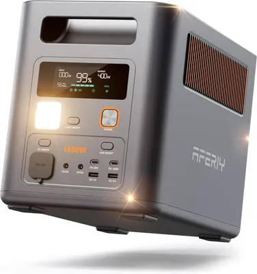 Produktbild von AFERIY Nomad 1800 Powerstation 1800W 1024Wh LiFePO4, 1 Stunde Schnellladung, 9 Anschlüsse, App-Steuerung, Reiner Sinus, Erweiterbar bis 5120Wh