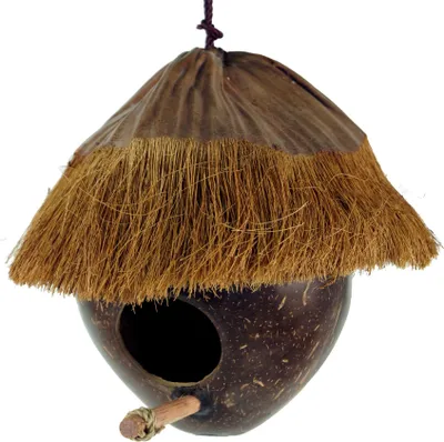 Produktbild von Exotisches Vogelhäuschen, Nistkästchen, Kokosnuß, 17*20*20 cm, Windspiele & Klangspiele