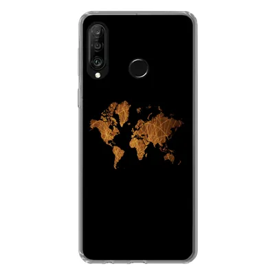 Produktbild von MuchoWow® Handyhülle Schutzhülle Hülle für Huawei P30 Lite Weltkarte - Schilf - Karte Silikon Softcase Handy Hülle - Handyhülle