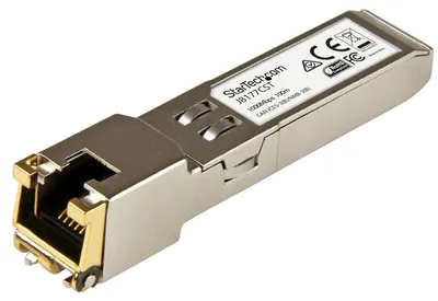 Produktbild von StarTech.com HPE J8177C kompatibel SFP Transceiver Modul - 1000BASE-T, Kupfer, 1000 Mbit/s, SFP, MiniGBIC, 100 m, IEEE 802.3ab