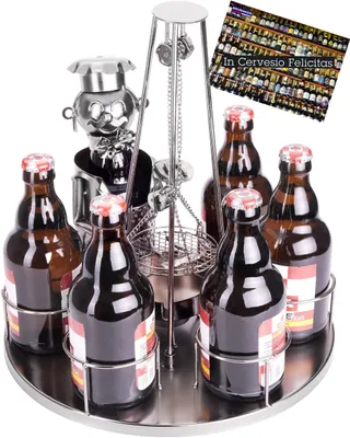 Flaschhalter Grillmeister mit Schwenkgrill, Metall, 30 cm, 6 Flaschen