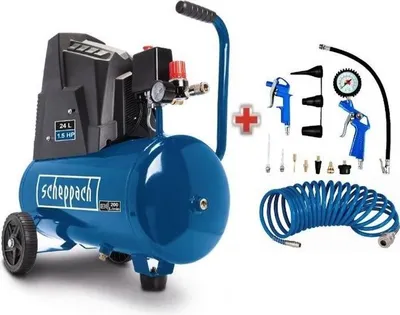 Produktbild von Scheppach HC30o Horizontal Kompressor, 24L Tank, 110W, 8 Bar, Inkl. 13-teiliges Zubehörset