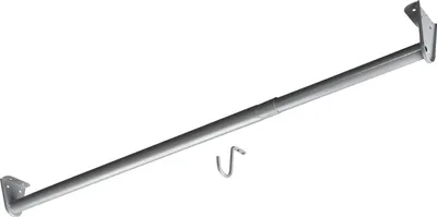 Produktbild von Hettich Schrankrohr Kleiderstange D25 x 680-1200 mm, Stahl, silbergrau - 9203073