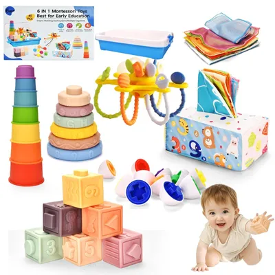 Produktbild von 6-in-1 Montessori Spielset für Babys ab 6 Monaten