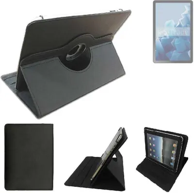 Produktbild von High quality kompatibel mit HMD T21 Schutz Hülle 360° Tablet Case Schutzhülle Flip Cover  schwarz. Tablet Hülle drehbar Standfunktion Ultra Slim