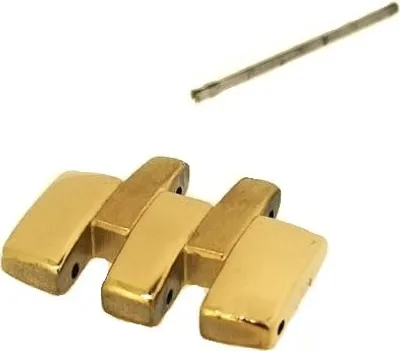 Produktbild von Abeler& Söhne 1 x Bandglied gelbgoldfarben Edelstahl Link AS1251