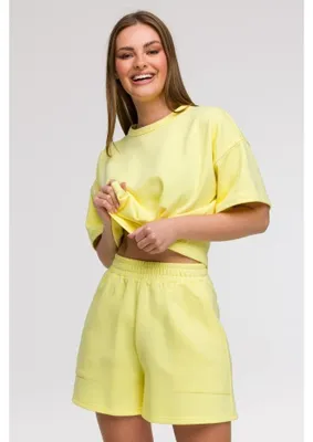 Obrázek produktu pro BeWear Dámské teplákové kraťasy Patolomaio B295 citrónová M