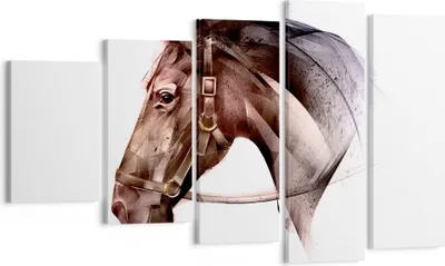 Produktbild von Bild auf Leinwand - Leinwandbild - Pferd Abstraktion - 100x60cm - Wand Bild - Wanddeko - Wandbilder - Leinwanddruck - Bilder - Kunstdruck - Wanddekoration - Leinwand bilder - Wandkunst - EG100x60-4106