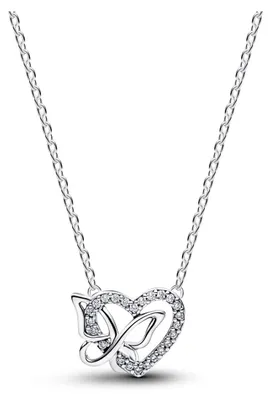 Produktbild von PANDORA Damenkette Schmetterling Herz Moments, Sterlingsilber