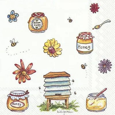 Produktbild von Servietten 25x25 cm - BEE HONEY